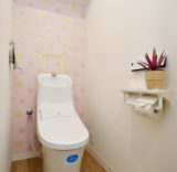 トイレ：宮城県仙台市　可愛い壁紙のマンショントイレリフォーム