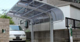 カーポート・テラス：宮城県多賀城市　ロング柱で出し入れラクラクカーポート