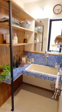 洗面台：福島県郡山市　愛着の湧く造作洗面台リフォーム