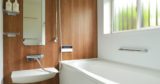 お風呂：福島県郡山市　アクセントパネルで高級感溢れるお風呂リフォーム