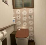 トイレ：宮城県多賀城市　かわいいアクセントのトイレリフォーム