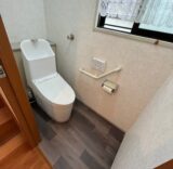 トイレ：宮城県多賀城市　カッコいい床のトイレリフォーム