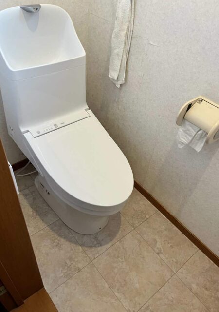 トイレ：宮城県塩釜市　リフォームでトイレ&クッションフロアを綺麗に！