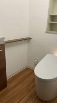 トイレ：仙台市太白区　TOTO室内手洗い場付トイレ・内装　リフォーム