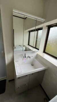 洗面台：仙台市太白区　手入れのしやすい洗面台リフォーム
