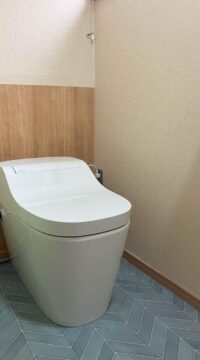 トイレ：宮城郡利府町　アラウーノですっきり和モダンなトイレへリフォーム
