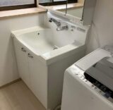 洗面台：宮城県塩竃市　トクラスEJで収納たっぷり洗面所リフォーム
