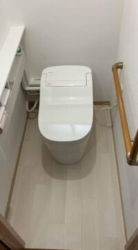 トイレ：宮城県塩竃市　アラウーノS160と手洗いカウンターでトイレリフォーム
