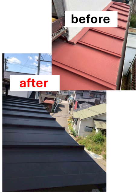 外壁・屋根：宮城県仙台市青葉区　玄関屋根の補修工事