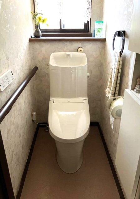 トイレ：宮城県多賀城市　既存クロスのままでトイレのリフォーム