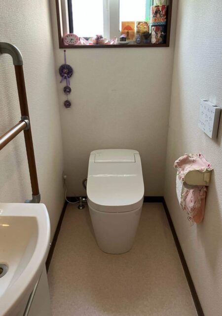 トイレ：宮城県多賀城市　Panasonicアラウーノと床のトイレリフォーム