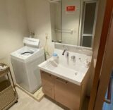 洗面台:宮城県塩竃市 LIXILピアラ洗面台+床貼り替えリフォーム