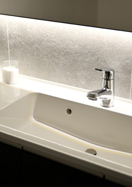 【！】施工カテゴリーを選択：宮城県仙台市宮城野区　ホテルライクな上質空間へ洗面化粧台リフォーム