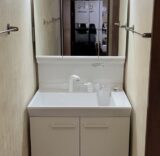 洗面台:宮城県塩竃市 LIXIL PV洗面台交換・床張り替えリフォーム