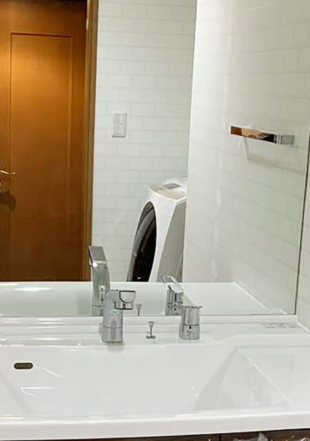 洗面台：宮城県仙台市泉区　お気に入りの鏡を再利用した洗面台リフォーム