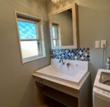 洗面台：宮城県多賀城市　コラベルタイルで彩る造作洗面リフォーム